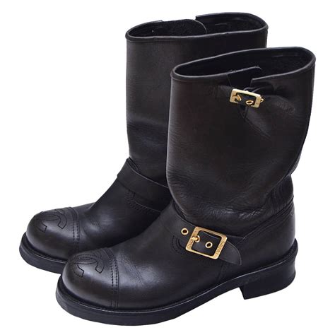 vintage chanel biker boots|chanel boots on sale.